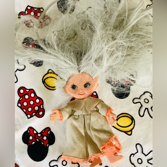 Vintage FLATSY 1969 Doll Rare LINEN DRESS - Picture 2 of 16